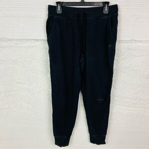 Fila Black cotton stretch jogger Sweatpants with Elastic Cuffs size medium